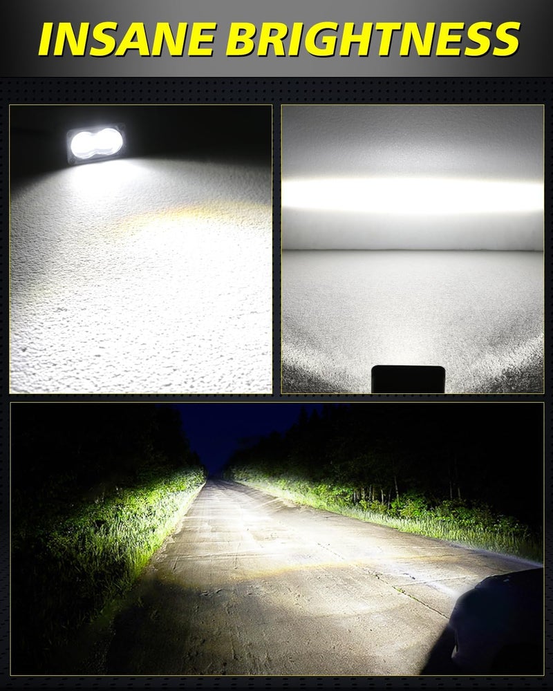 AKD Part 3 Inch SAE LED Fog Lights 40W DOT Approved Mini LED Light Pods Street Legal Cut-off Low Beam Small Offroad Lights Fog Pods Lights 2 Packs for Trucks Pickup Motorcycle Dirt Bike SUV UTV ATV - Image 4